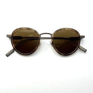 Ermenegildo Zegna Sunglasses EZ0276 50E Havana Brown Round Frame Brown Lens 46mm